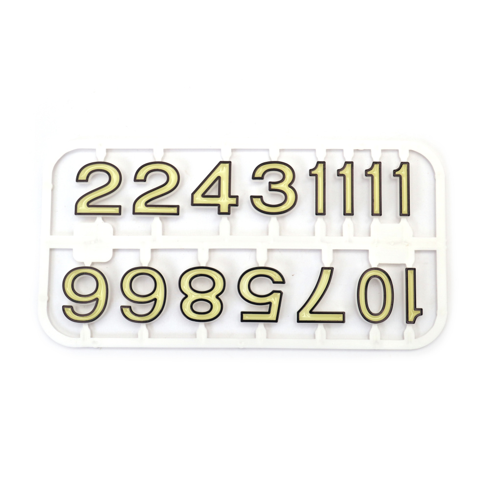 Fun Glow-in-the-Dark Plastic Number Set – 28 mm