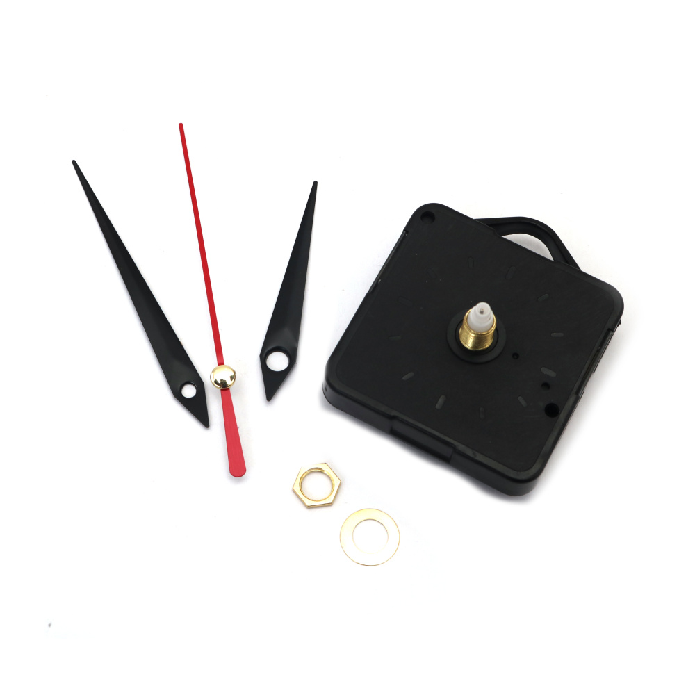 Часовников механизъм 55x55x13 мм стрелки 61 мм 80 мм 98мм захранване АА1.5 V (батерия)