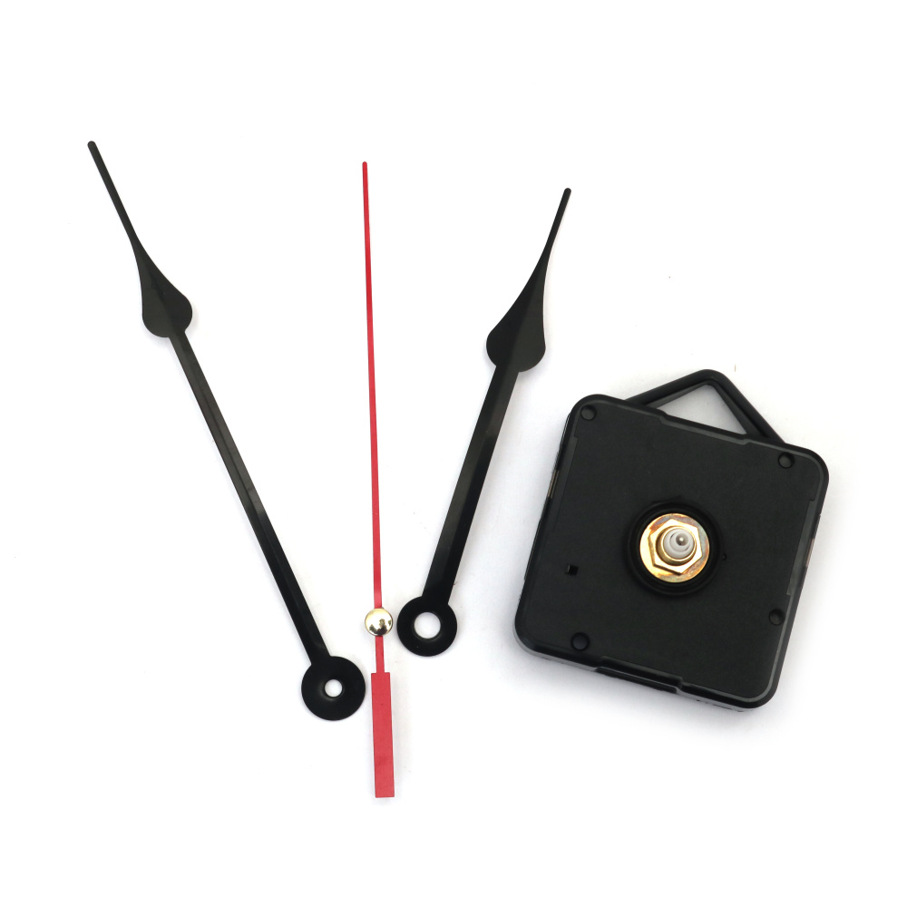 Sturdy Clock Mechanism Set – 56x56x18 mm with 107 mm and 137 mm Hands, Powered by AA 1.5 V Battery