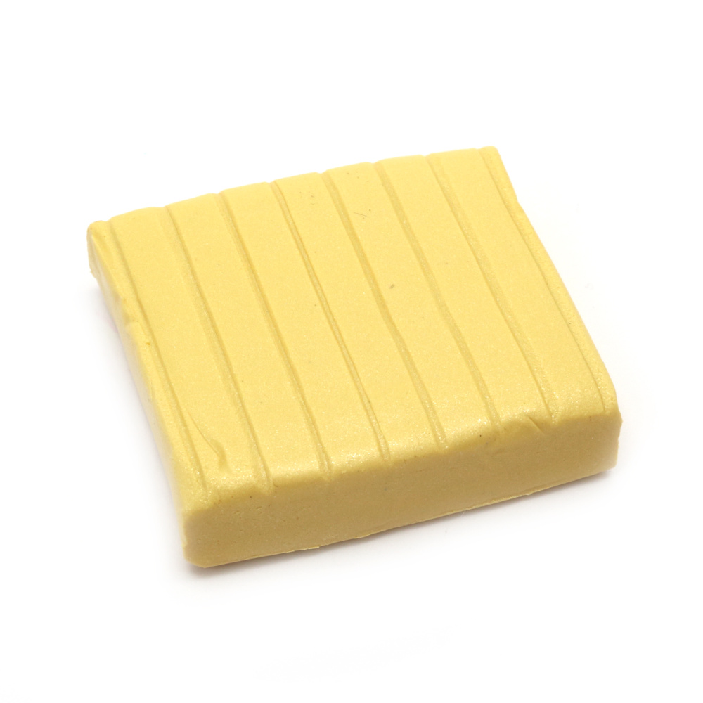 Polymer clay pearl yellow color - 50 grams
