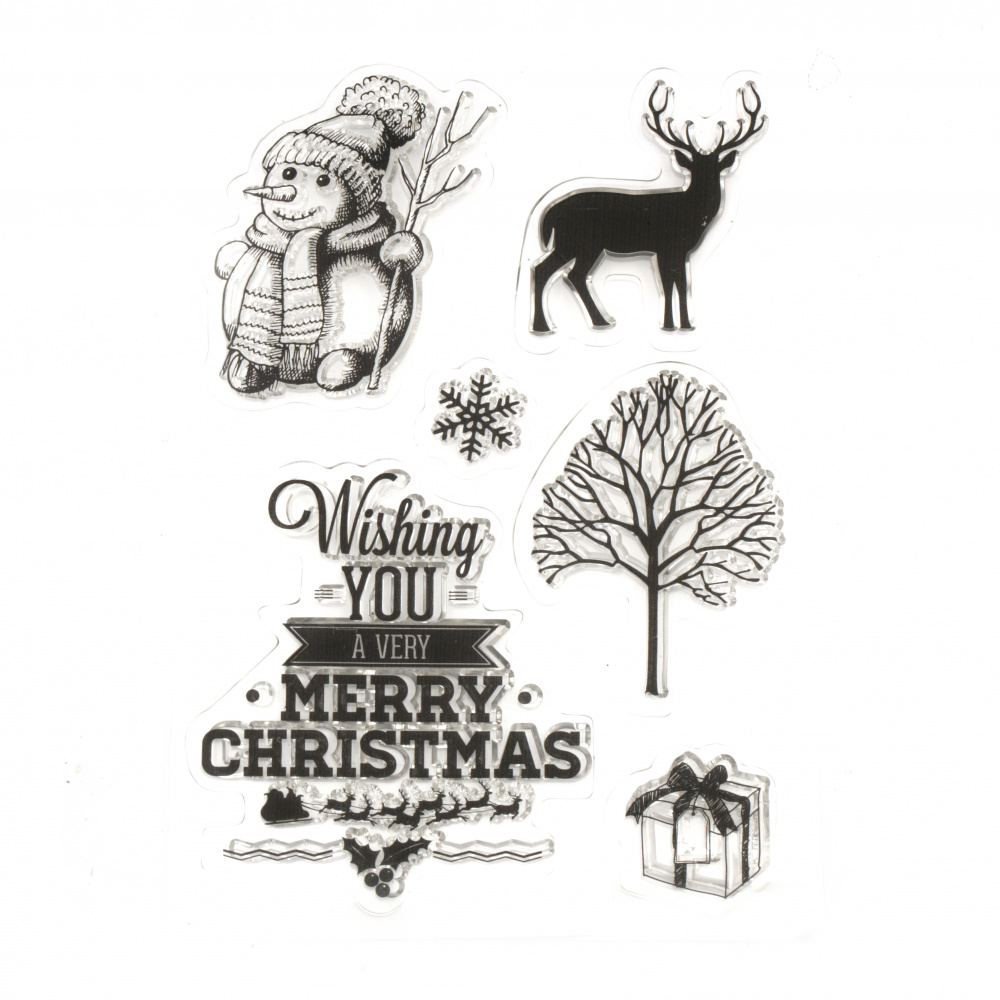 Silicone Stamps, 20x10 cm, Christmas Motifs