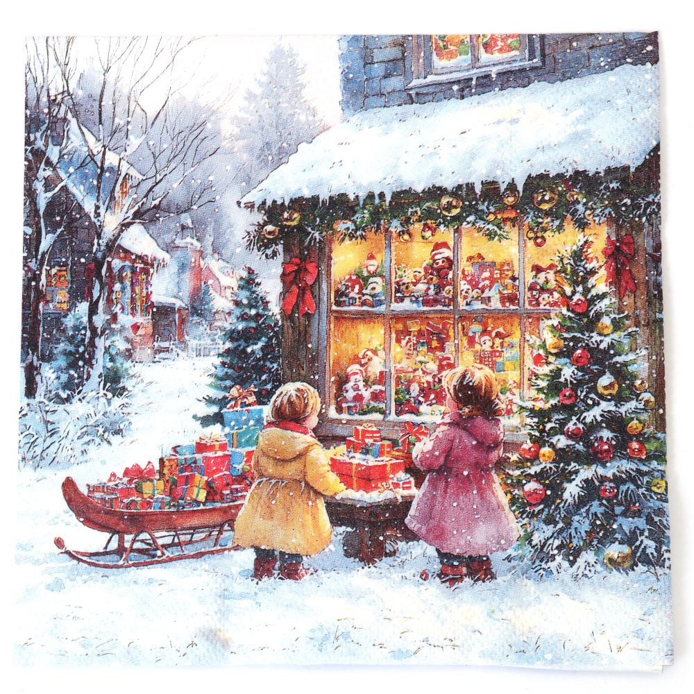 Charming Ambiente ubrousek na decoupage 33x33 cm – 3vrstvý, hračkářství, 1 kus, dekorativní ubrousek pro kreativní tvoření