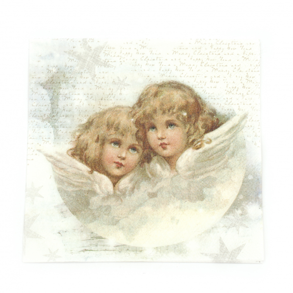 Decoupage napkin Ambiente 33x33 cm three-layer ANGELS - 1 piece