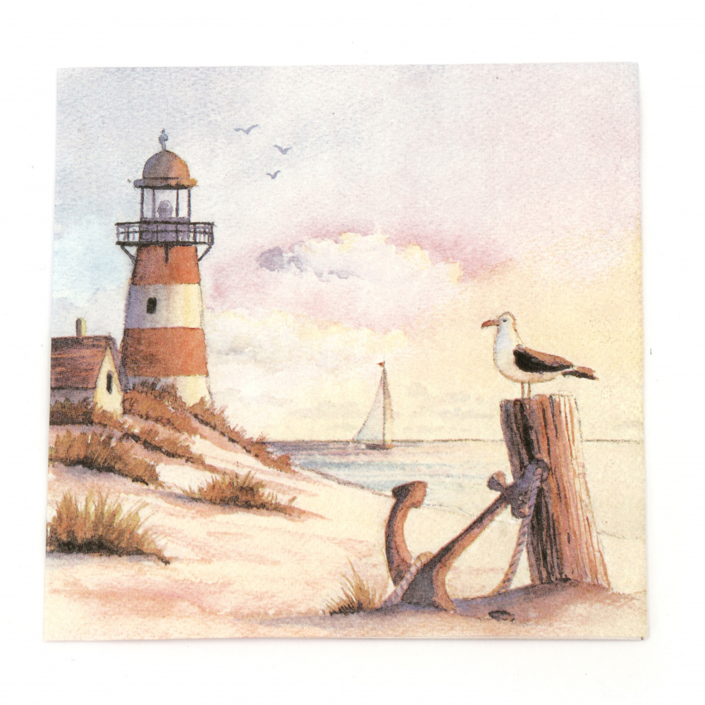 Napkin for decoupage Ambiente 33x33 cm three-layer Sunset-1 piece