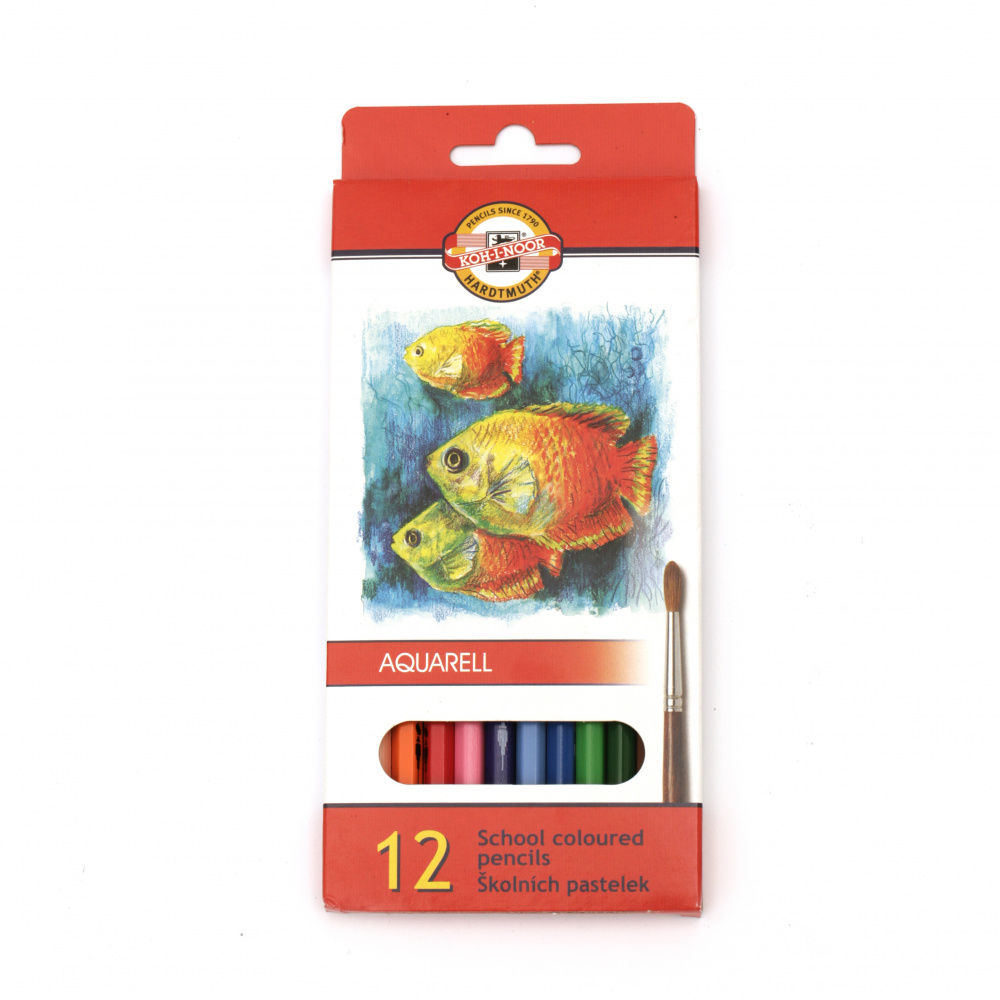 Creioane colorate acuarela KOH-I-NOOR -12 culori