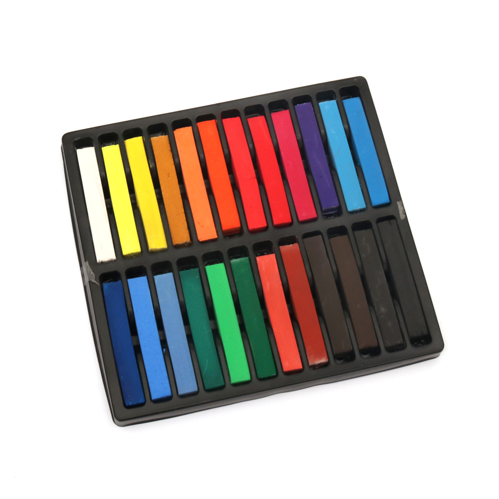 FIRSTER Dry Pastel Set for Paper and Cardboard - 24 Colors