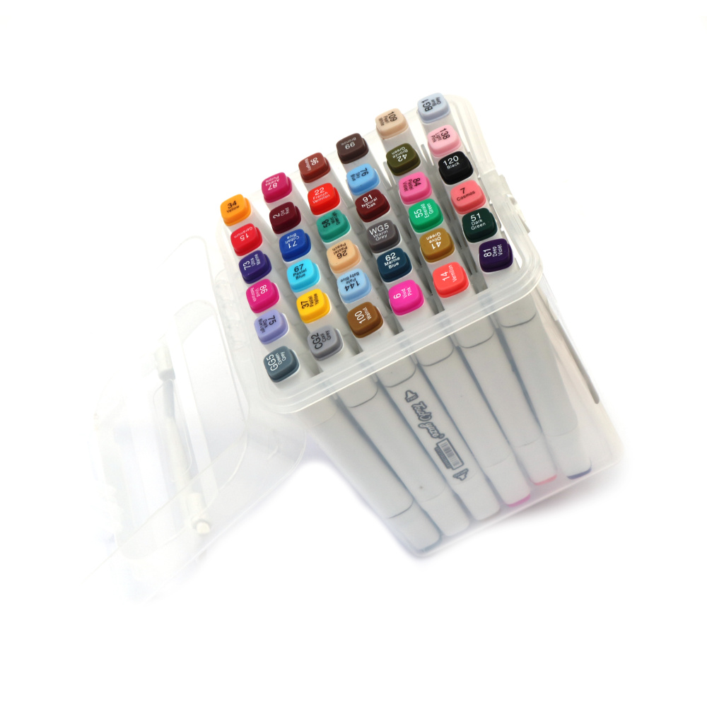 Double-Ended Alcohol Markers Set - 36 Colors