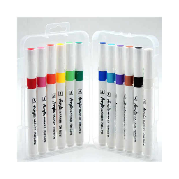 Acrylic Markers Set - 12 Pieces