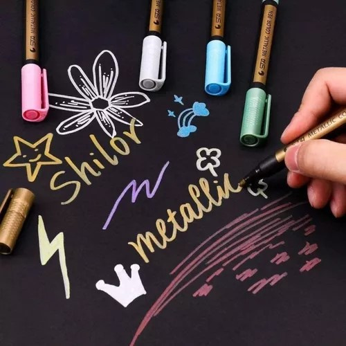 Water-Based Metallic Markers Set - 3 Colors