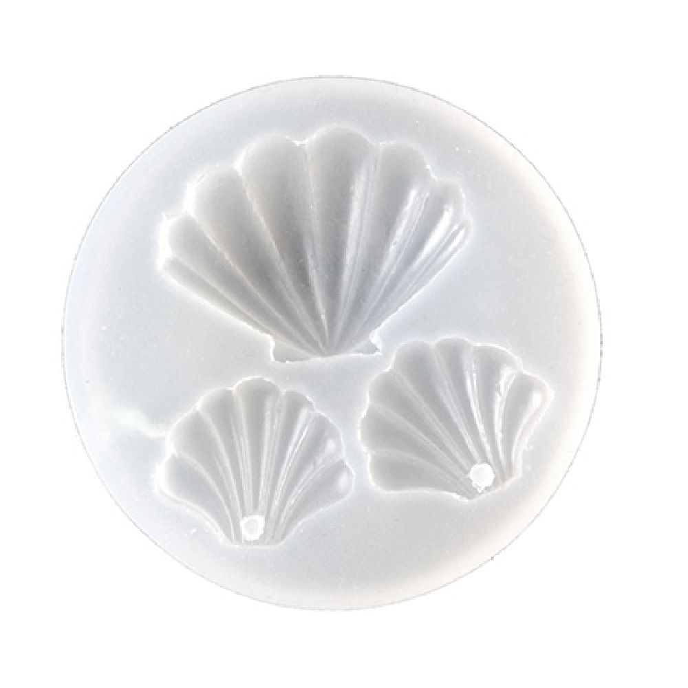 Silicone mold /shape/ 65x17 mm seashell  pendants for jewelry making