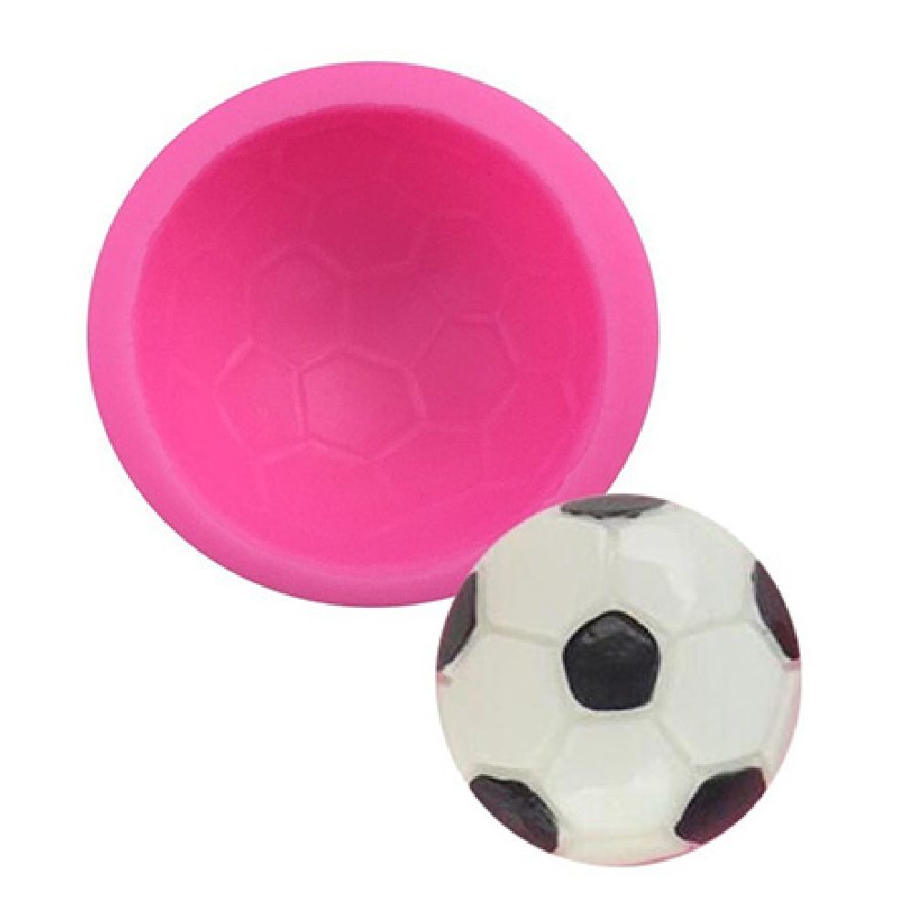 Silicon matriță /formă din /  minge de fotbal în relief 3D 55x23 mm