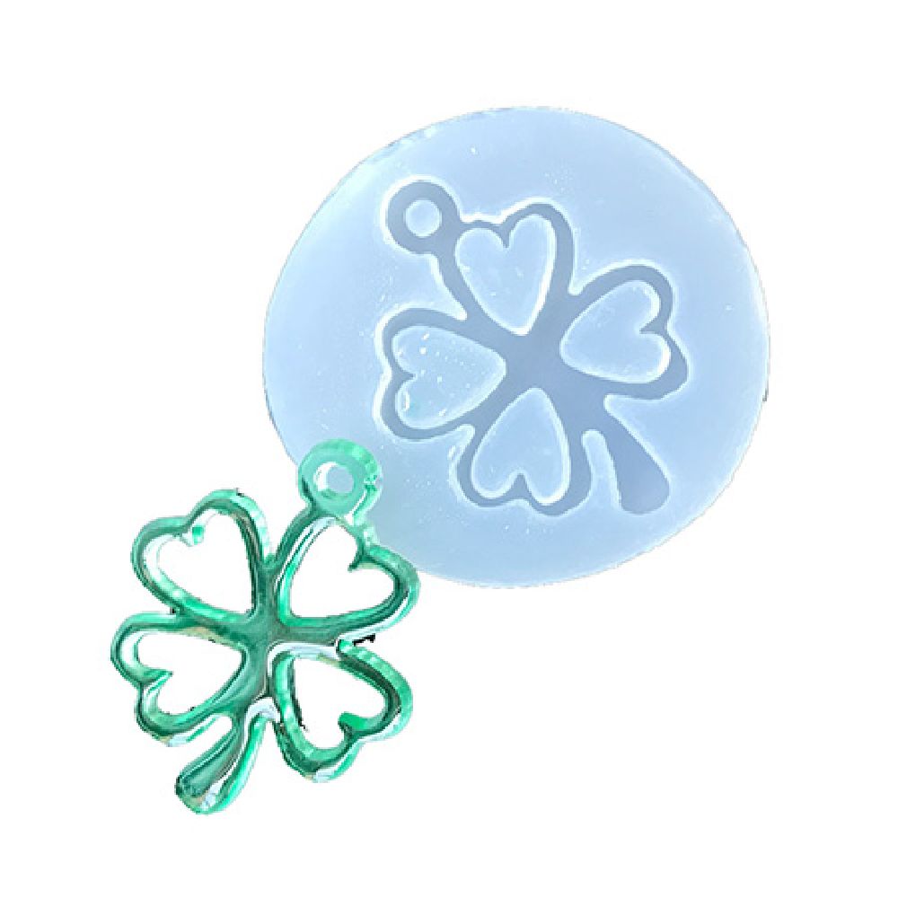 Silicone mold / shape / 35x5 mm clover pendant
