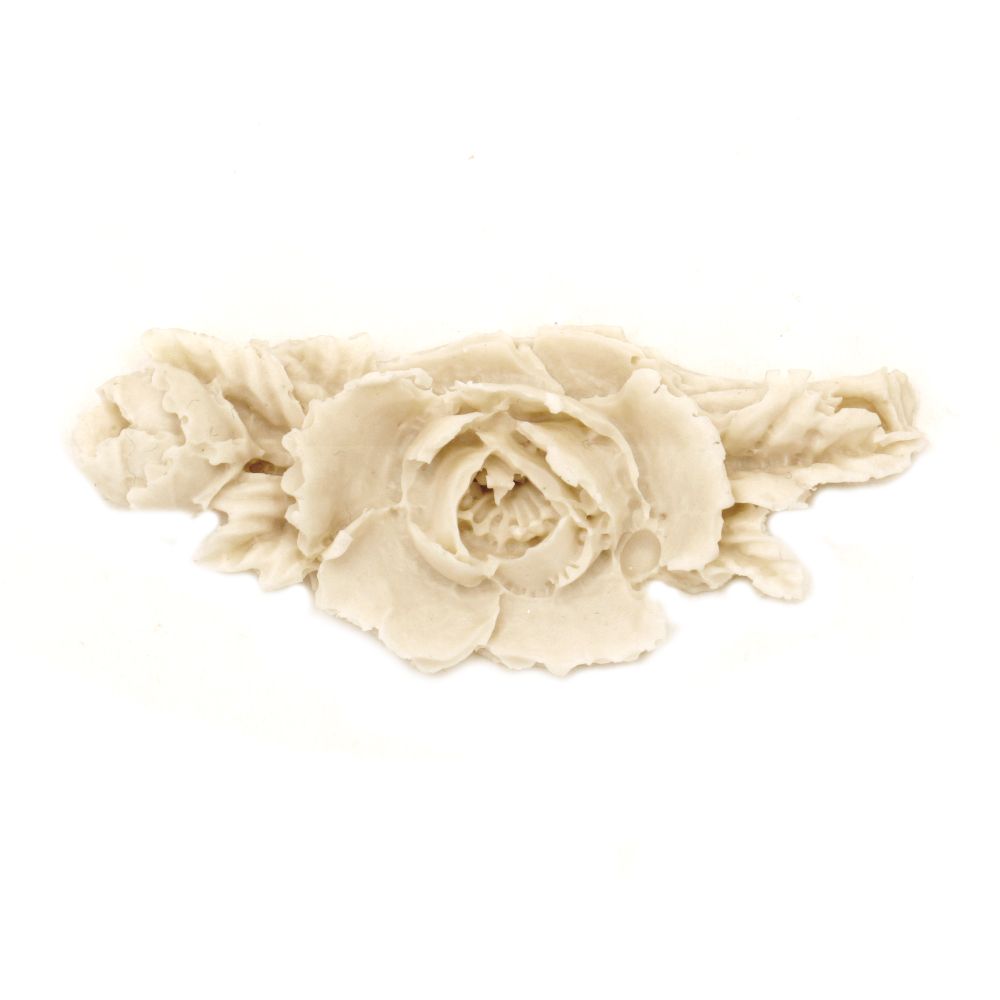 Element decorativ de trandafir 3D decorativ 64x26 mm №26 -1 bucăți