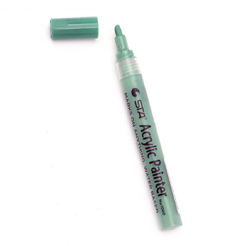 Acrylic Paint Marker, Permanent Water Resistant, Green Color, 2-3mm, 1 piece
