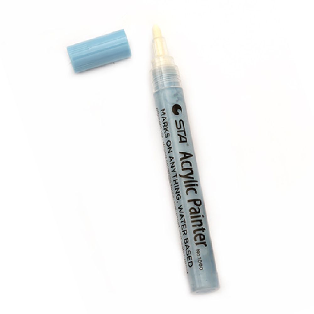 Ακρυλικός αδιάβροχος μαρκαδόρος 2-3 mm γαλάζιο -1 τεμάχιο