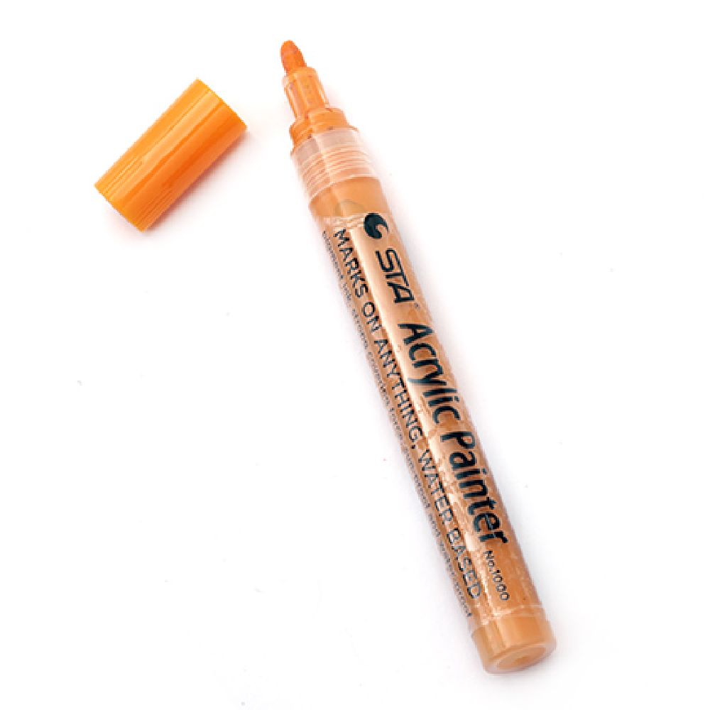 Acrylic Paint Marker, Permanent Water Resistant, Orange Color, 2-3mm, 1 piece