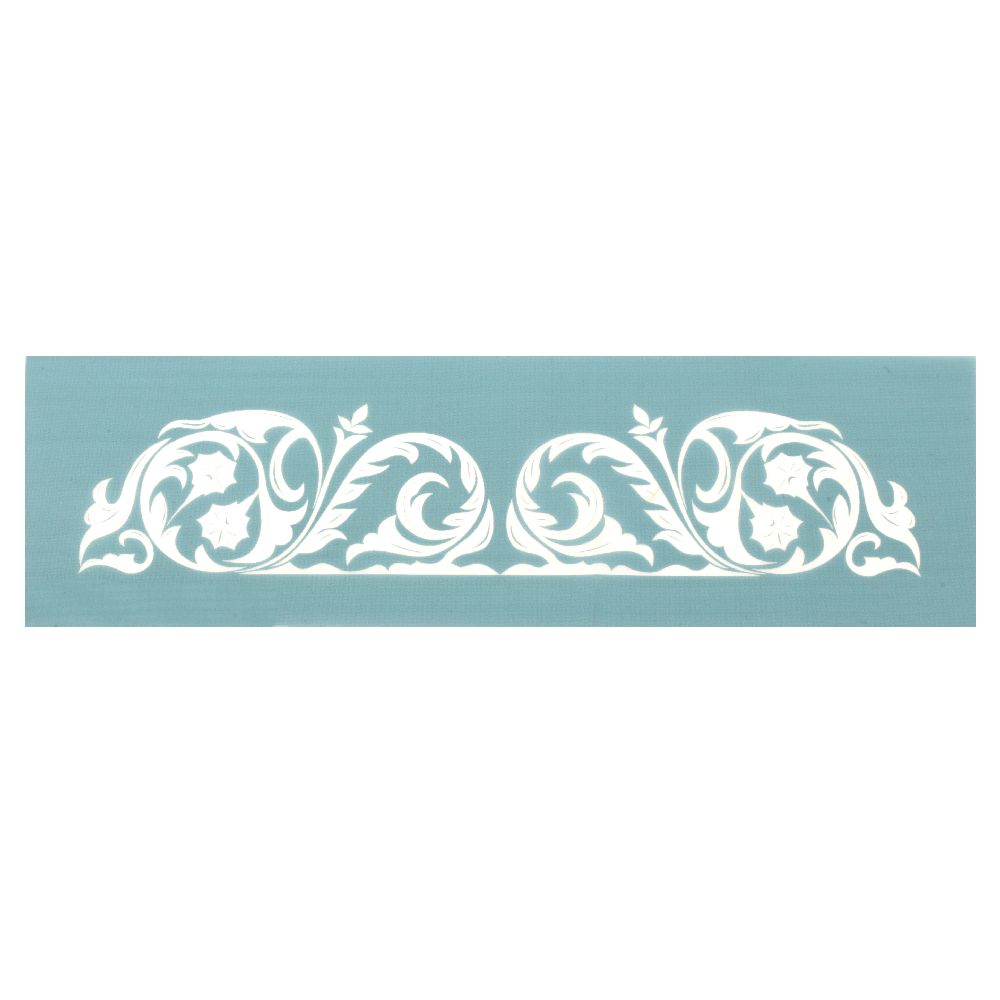 Șablon refolosibil LORCA textile 16,5x8,5 cm - motiv floral № 3