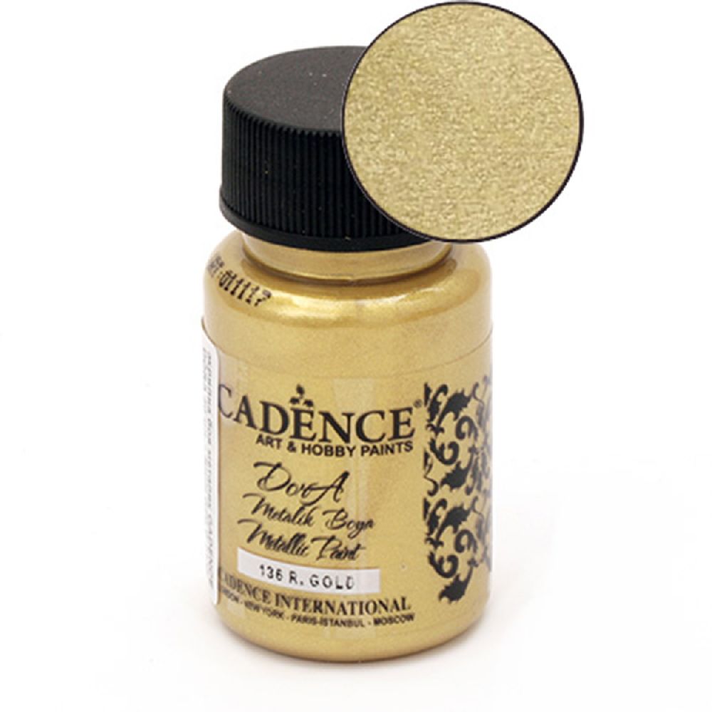 Acrylic Paint Metallic Effect CADENCE DORA 50 ml. - RICH GOLD 136