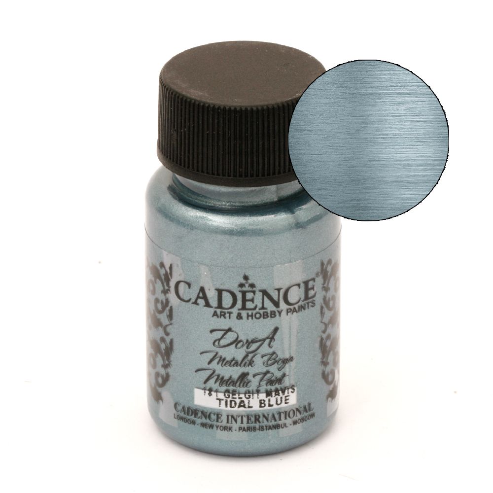 Acrylic metallic paint CADENCE DORA 50 ml. - TIDAL BLUE 181