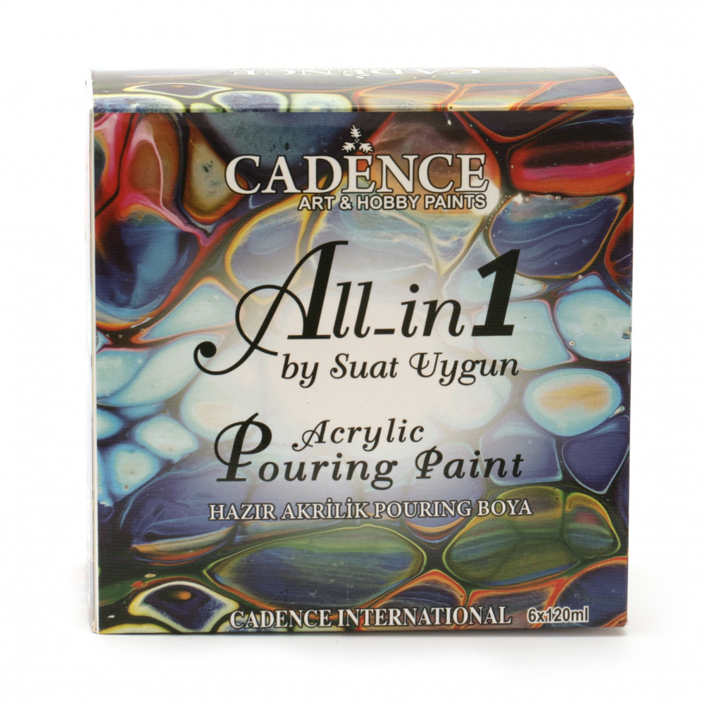 Acrylic pouring paint CADENCE set All in One 6x120 ml