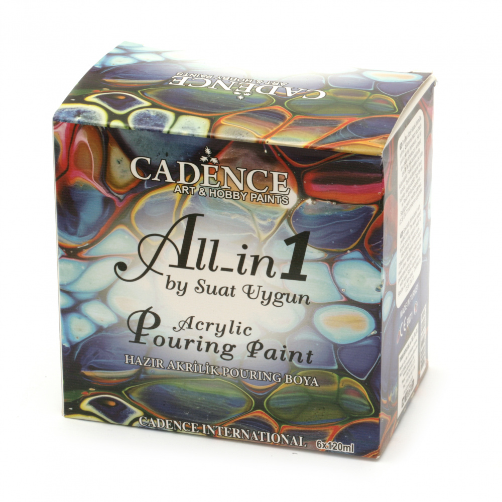 Acrylic pouring paint CADENCE set All in One 6x120 ml