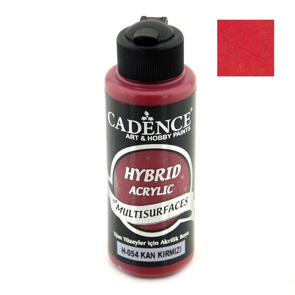 Acrylic Paint, Blood Red Color, Cadence Hybrid, 120 ml