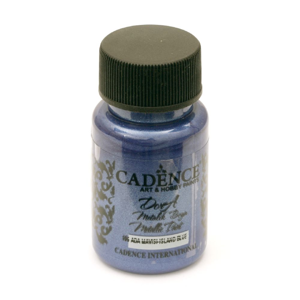 Acrylic metallic paint CADENCE DORA 50 ml. - ISLAND BLUE 195