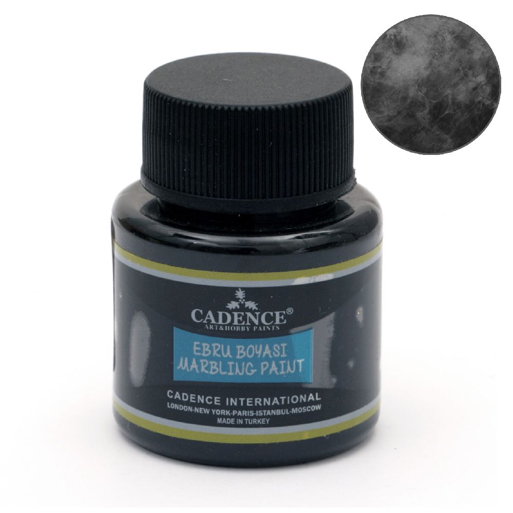 Paint with marble effect CADENCE EBRU 45 ml - BLACK 860