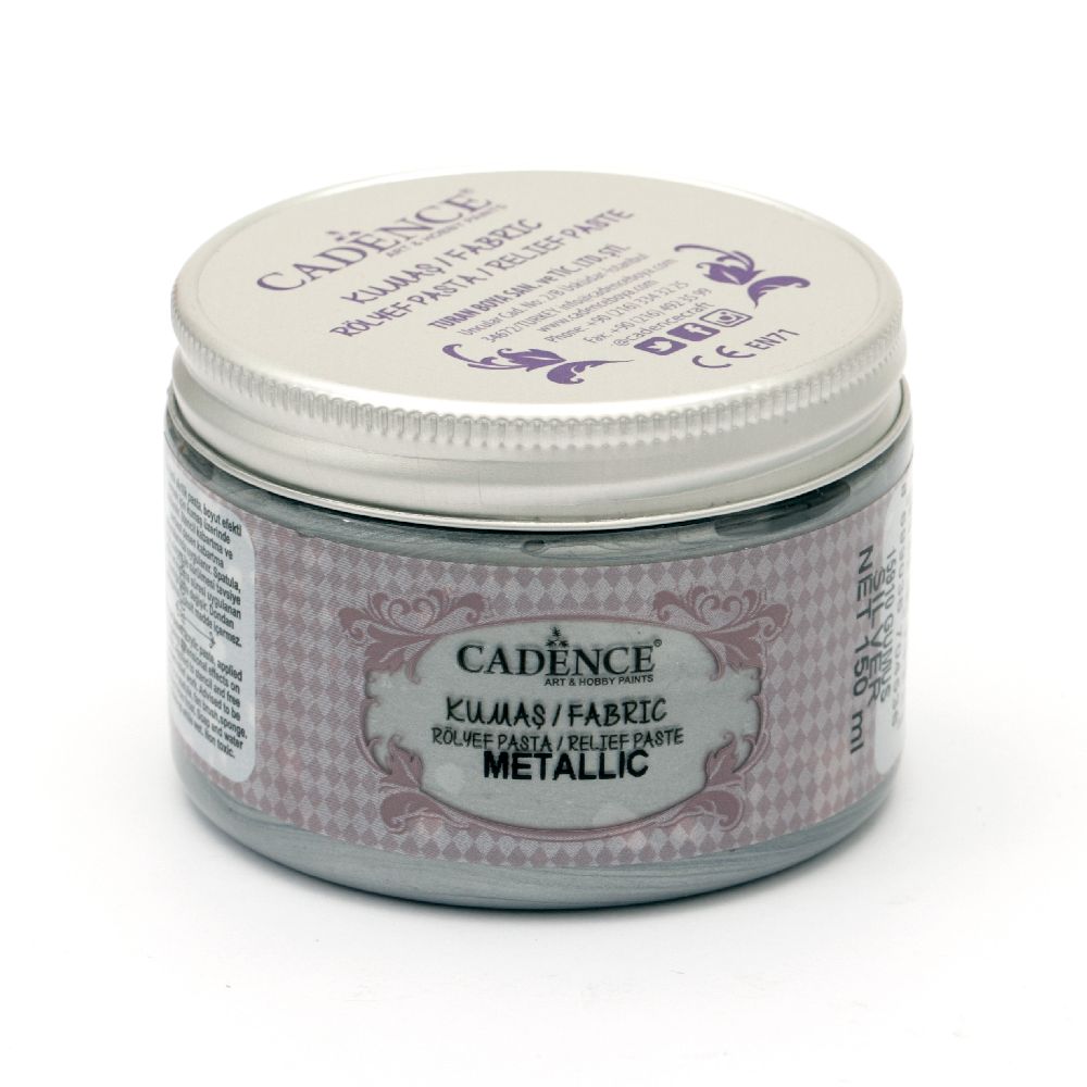 Embossed paste for textiles CADENCE 150 ml.- SILVER 15910