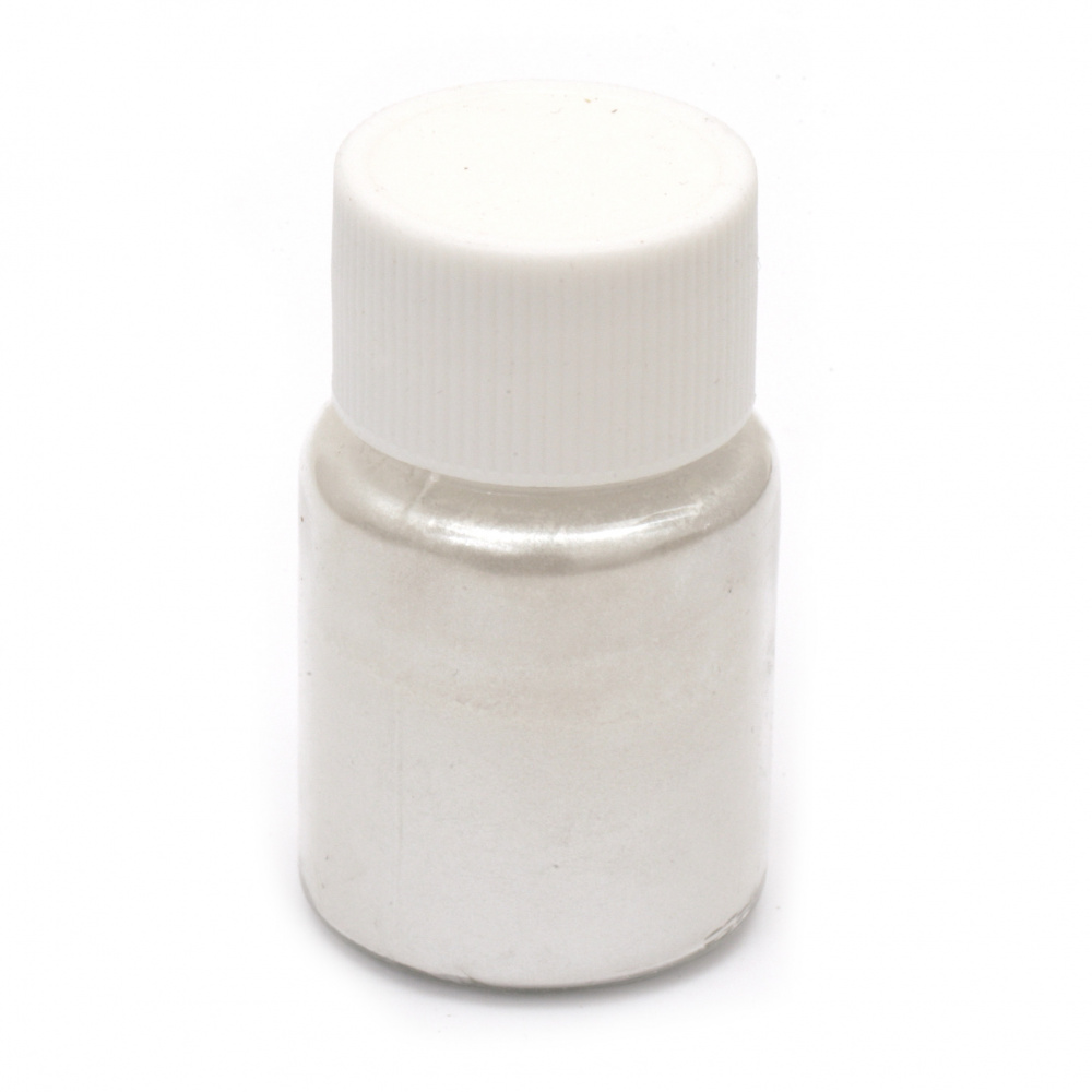 RESIN Pearl Pigment Dye Powder in a jar 25 ml - white