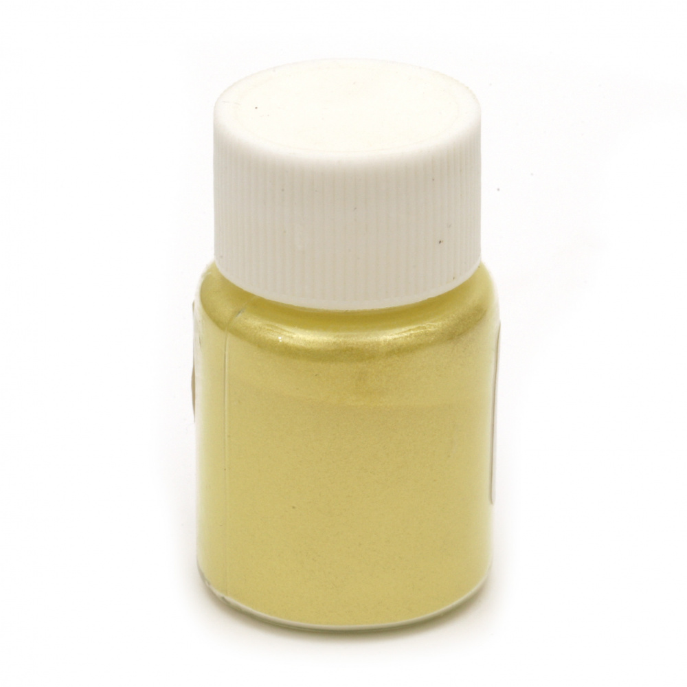 Pearl χρωστική σε πούδρα 25 ml σε βάζο - κίτρινο
