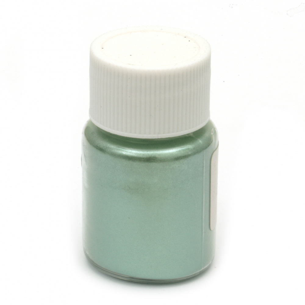 Colorant pentru rășină perlă pudră 25 ml într-un borcan - verde