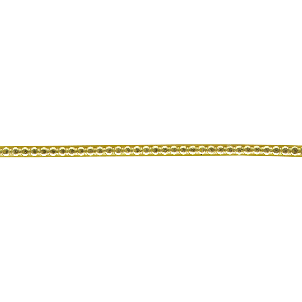 Wax border ribbon with pearls hemispheres 15x2x200 mm Meyco gold -1 piece