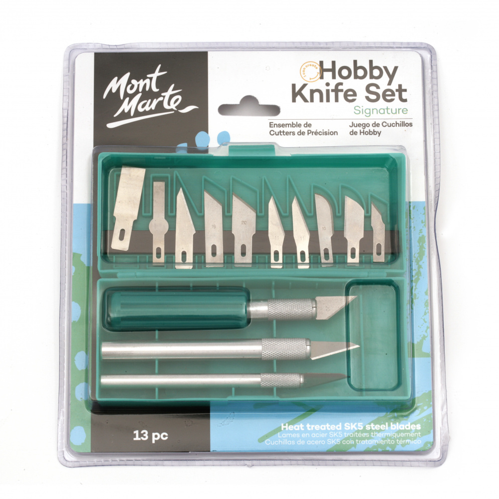 Hobby knife set SK5 MM  3 holders 13 tips