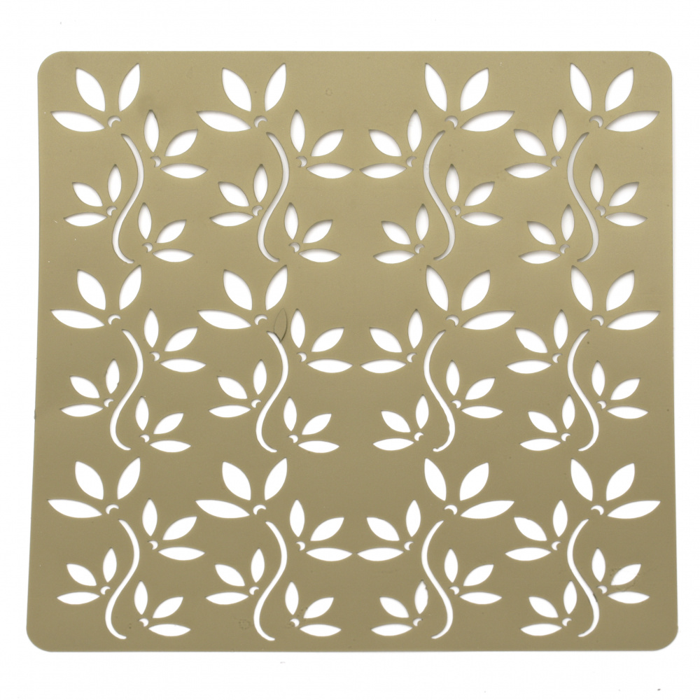 Template for embossing and Mix media 20x20 cm flowers