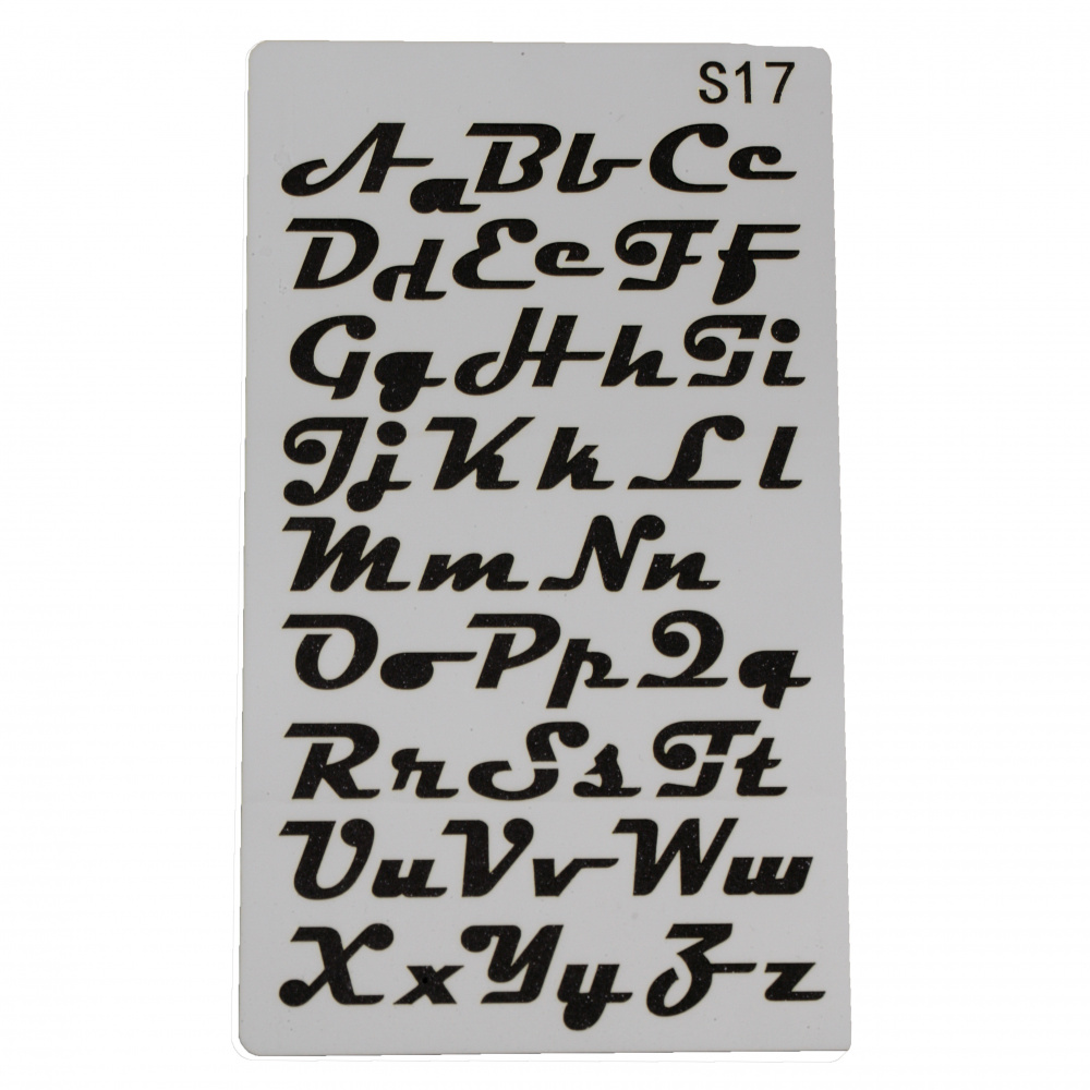 Στένσιλ γενικής χρήσης 180x100 mm αλφάβητο S17
