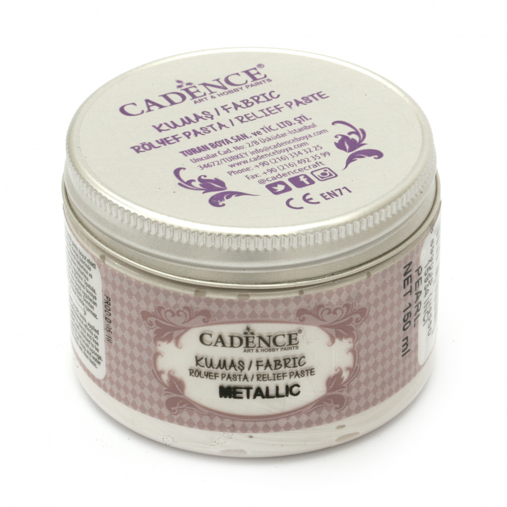 Relief paste for metallic textile CADENCE150 ml - pearl 15934