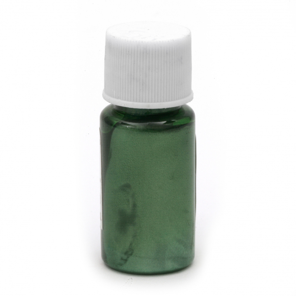 Перлен оцветител (пигмент) за смола на маслена основа цвят зелен -10 мл