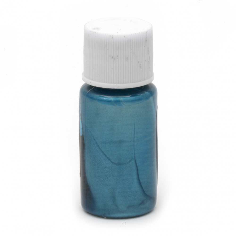 Перлен оцветител (пигмент) за смола на маслена основа цвят небесносин -10 мл