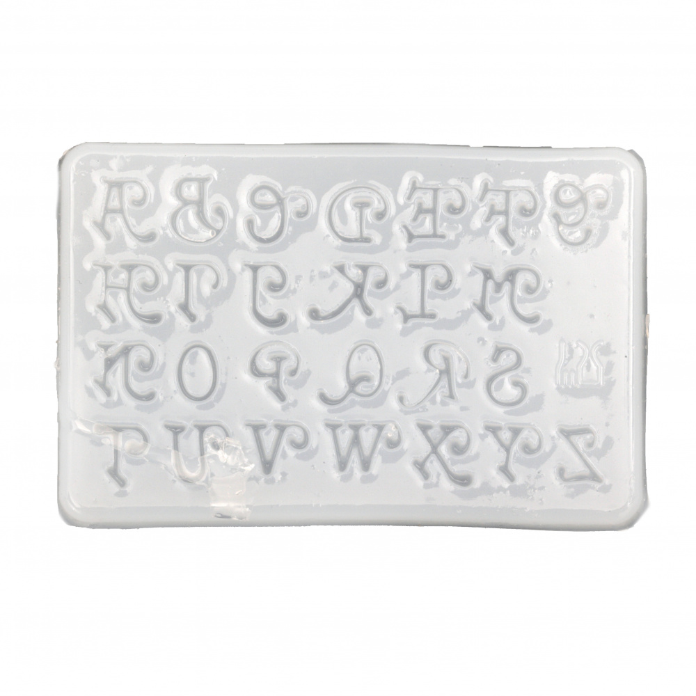 Silicone mold / shape / 62x92x6 mm alphabet for chocolate, fondant  decoration