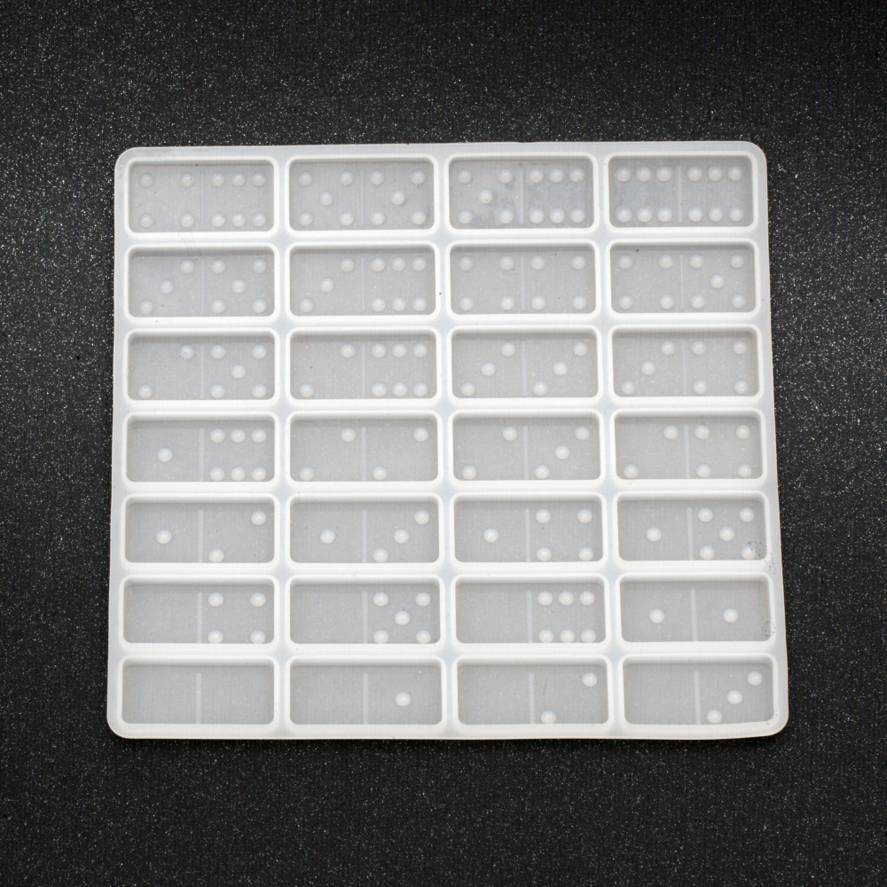 Silicone Mold / Form / 205x212x6 mm, Domino Tiles