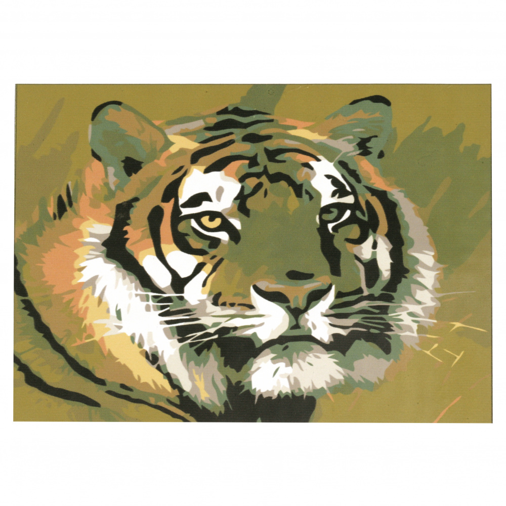 Σετ ζωγραφικής με αριθμούς 20x30 cm - Τίγρης msa0068