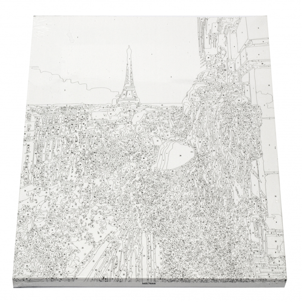 Σετ ζωγραφικής με αριθμούς 30x40 cm - Παρίσι από μακριά Ms7666