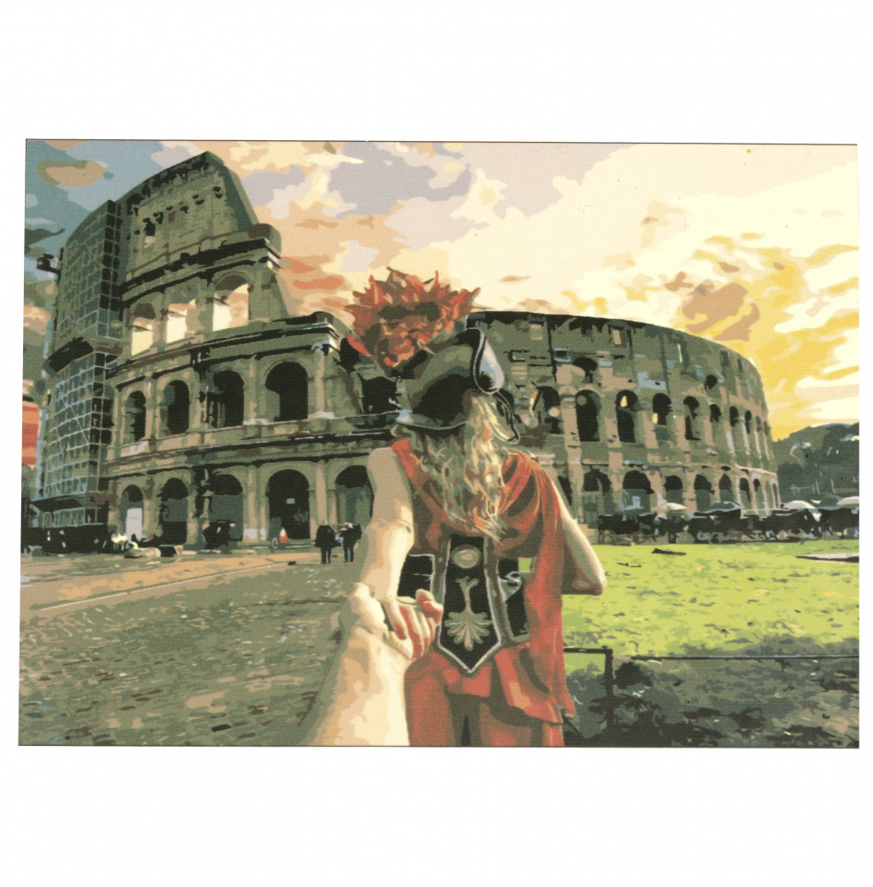 Set pictură după cifre 30x40 cm - Urmează-mă - Colosseum Ms9759