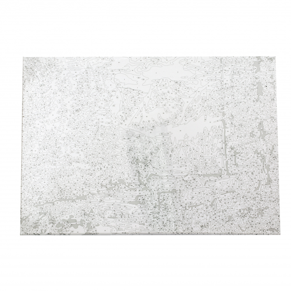 Σετ ζωγραφικής με αριθμούς 40x50 cm - Ελάφια στο δάσος Ms8037