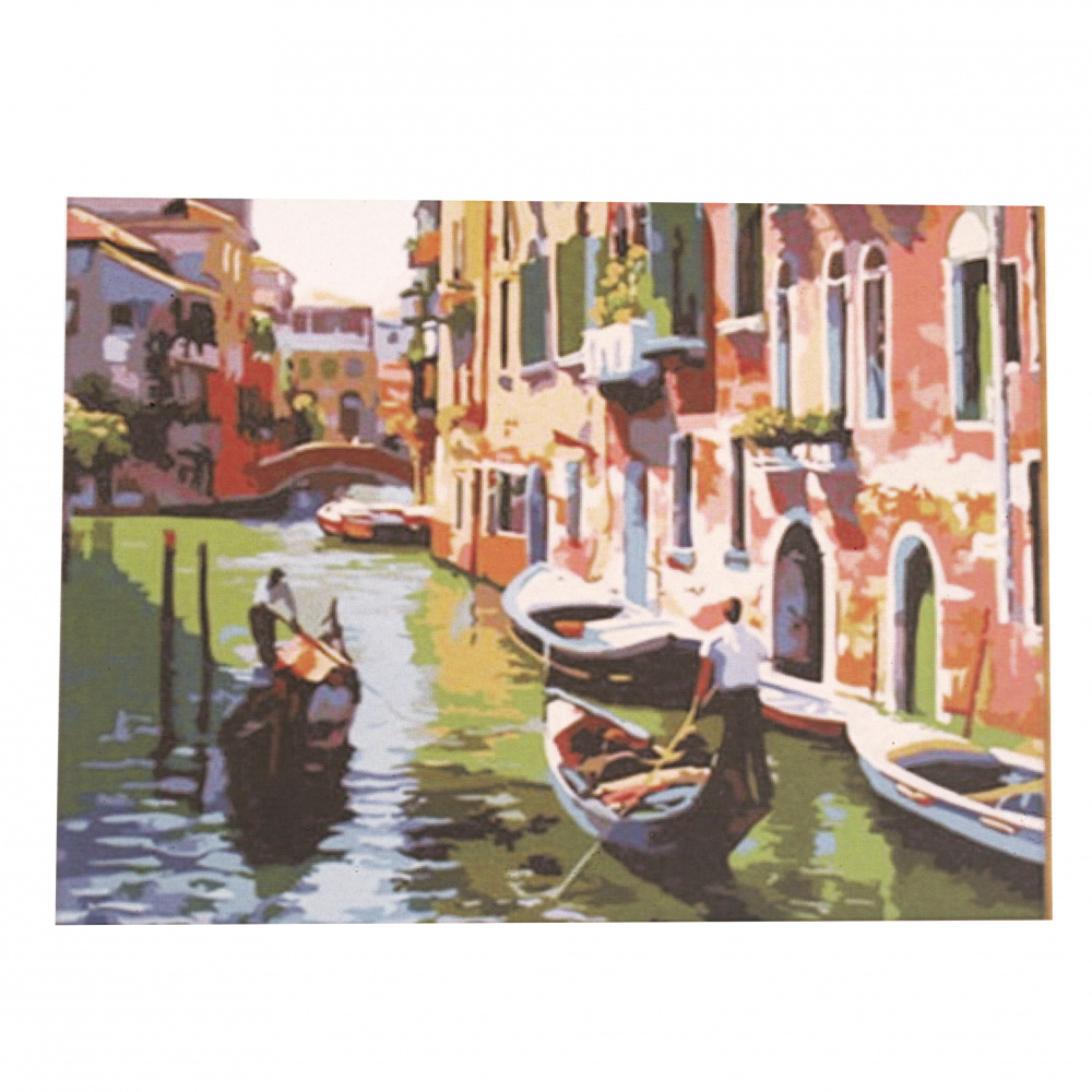 Комплект рисуване по номера 40x50 см -Романтична Венеция Ms8061