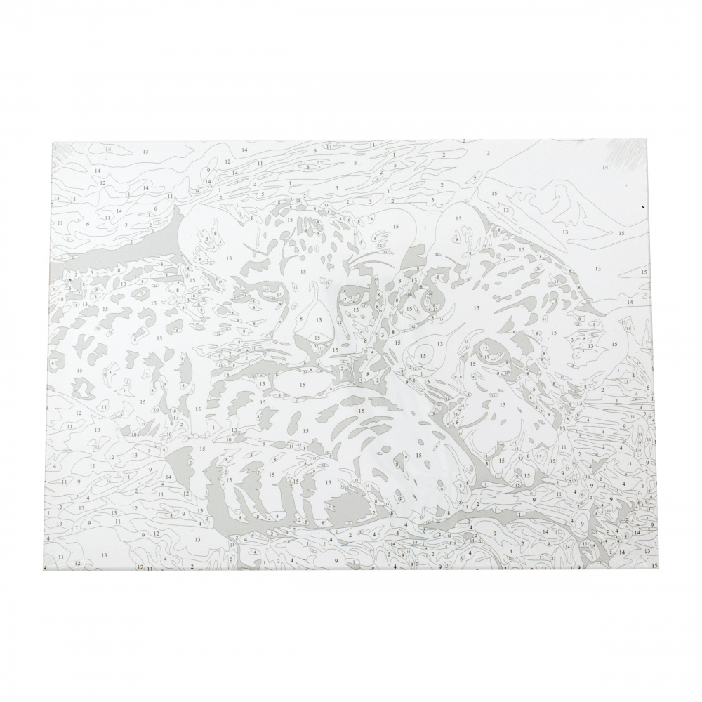 Комплект рисуване по номера 40x50 см -Бели тигърчета Ms8245