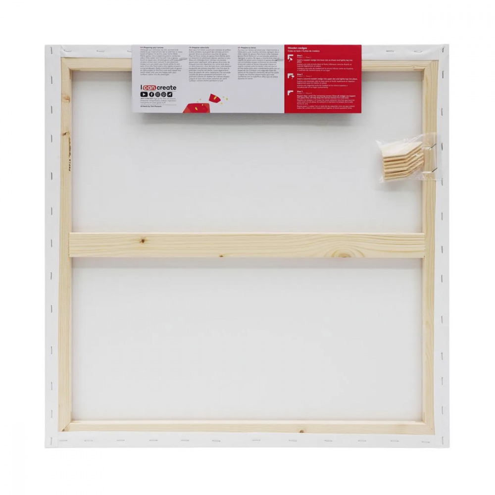 Primed Canvas with Stretcher Bars - Mont Marte Studio Canvas Pine Frame S.T. - 60x60 cm