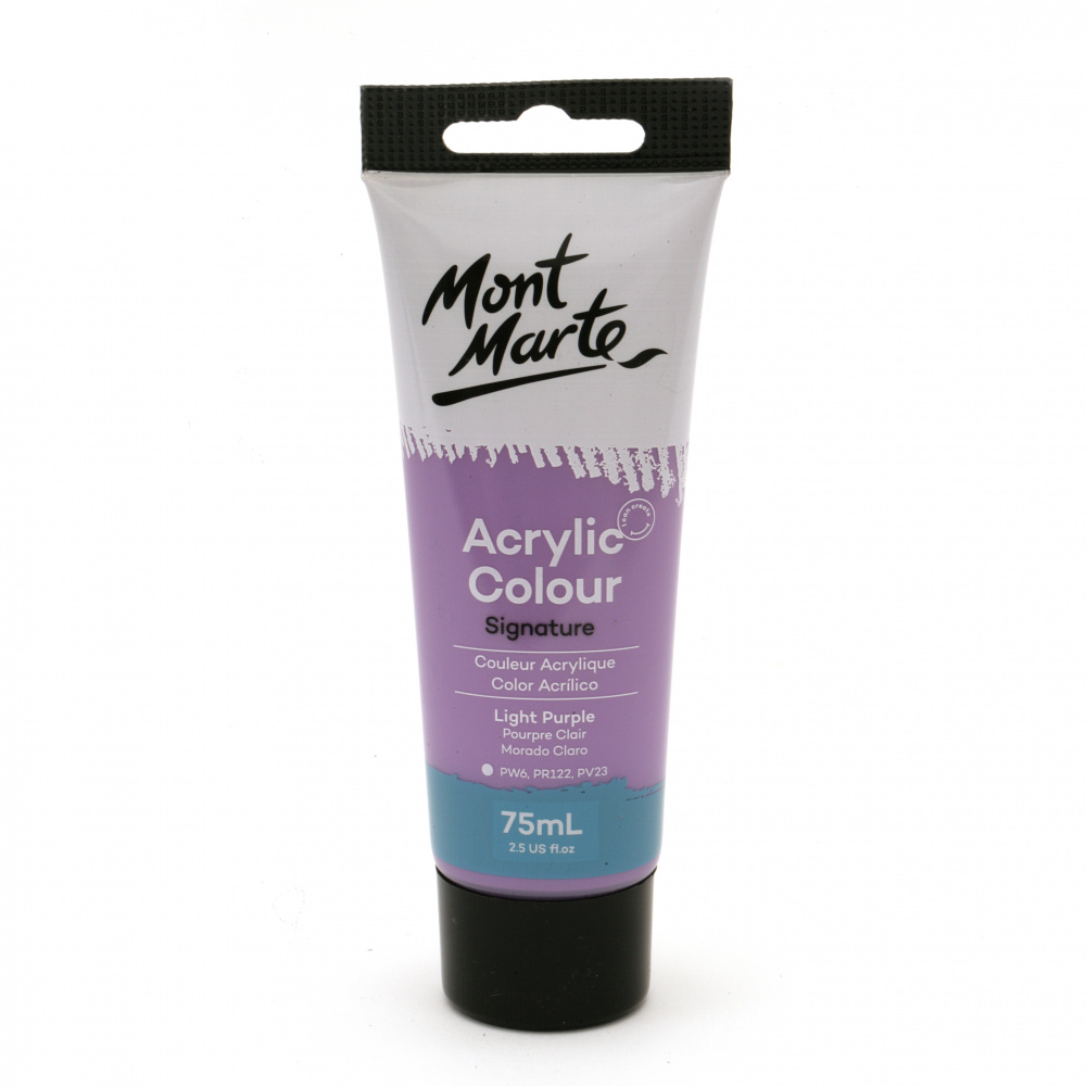 Акрилна боя полумат Mont Marte Studio Acrylic Paint 75мл - Light Purple