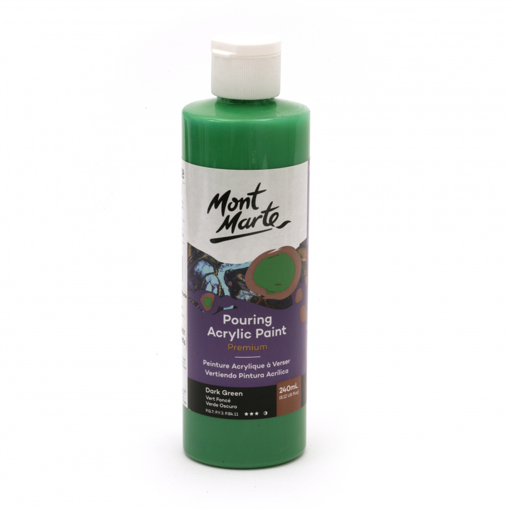 Mont Marte Acrylic Pouring Paint - 240 ml - Dark Green